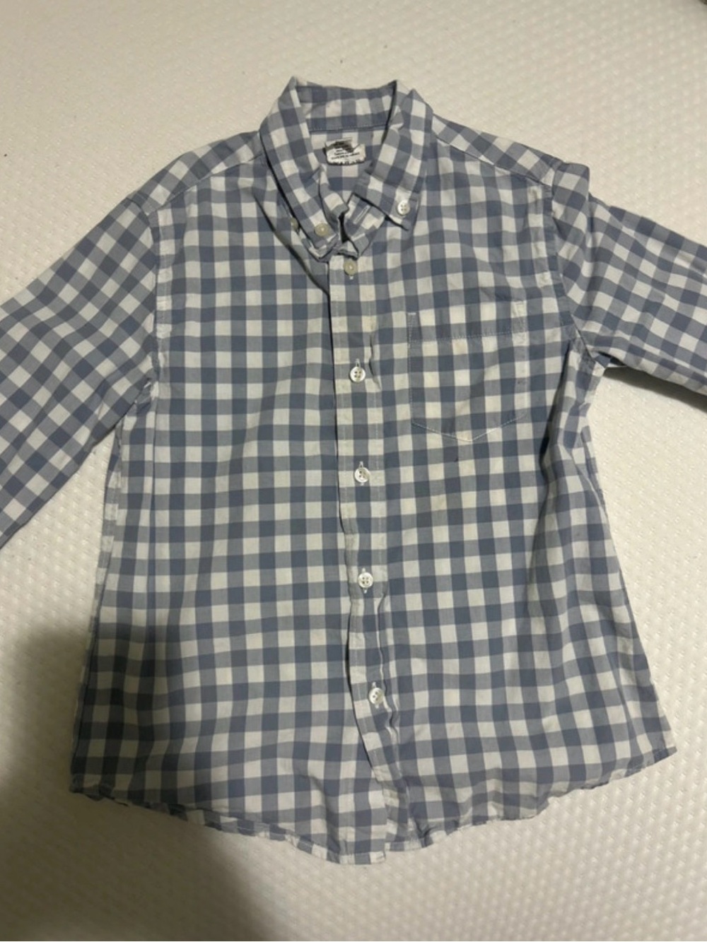 Crewcuts Blue and White Gingham Button-Down Shirt